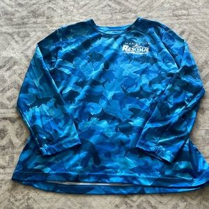 YXL Clearwater marine aquarium long sleeve soft T shirt